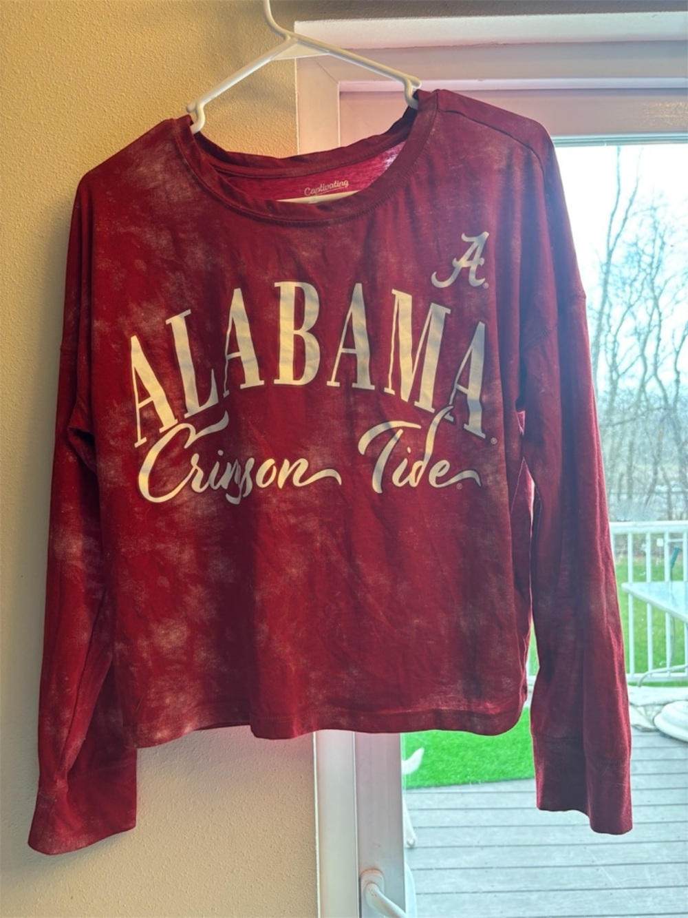 Alabama Crimson Tide Women's Long-Sleeve Crop Top -(L)